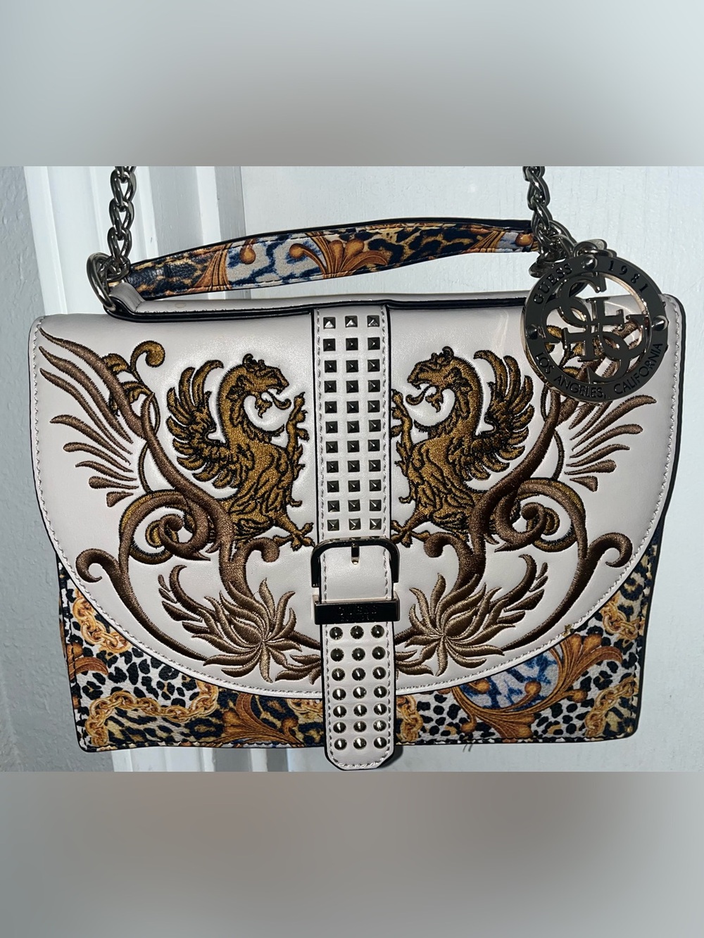 GUESS Eileen Baroque convertible Embroidered Crossbody Bag - Picture 4 of 4